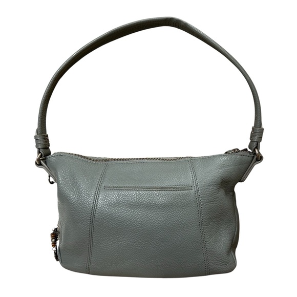 The Sak Sequoia Leather Hobo Shoulder Bag Satchel Pocket Book Gray Blue Gunmetal - Picture 2 of 8